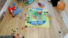 Time Lapse Of A Baby Playing With His Toys