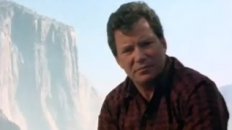 Captain Kirk is climbing a mountain, why is he climbing a mountain?