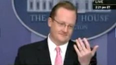 White House Press Secretary Takes Ringing Phone From Reporter During Briefing