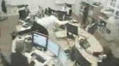 Guy Goes Crazy In Office!
