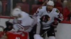 Adam Burish Gets Throat Cut By Skate Blade